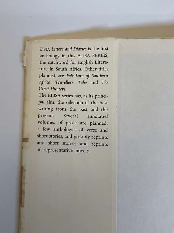 Lives, Letters and Diaries by AC Partridge | Elisa Series Vol 1