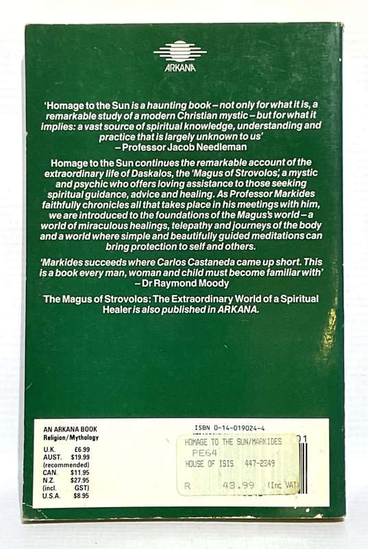 Homage to the Sun: The Wisdom of the Magus of Strovolos  - Kyriacos C. Markides