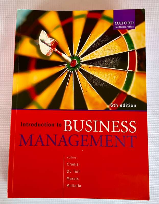 Introduction to Business Management - Cronje, Du Toit, Marais and Motlatla 6th Edition | Oxford