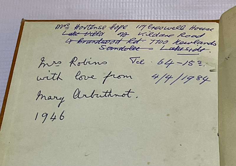 The Sleeping Beauty of Groot Constantia by Mummie - Mrs P S M Arbuthnot | Signed by relative