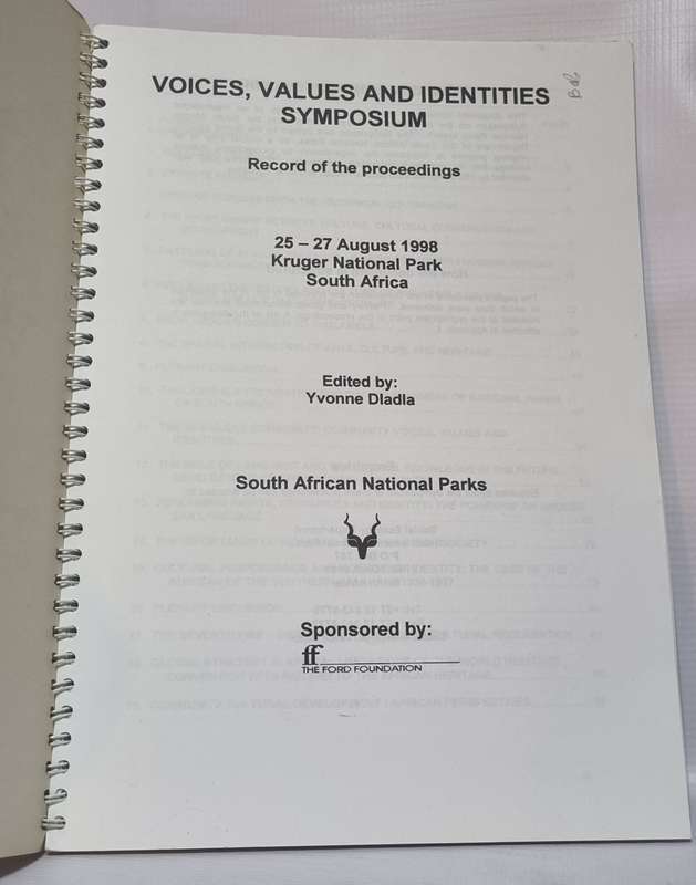 Voices, Values and identities - Department of Social Ecology