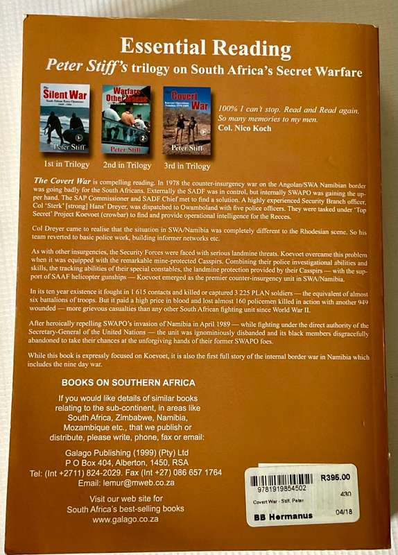 The Covert War: Koevoet Operations Namibia 1979-1989 - Peter Stiff | Signed