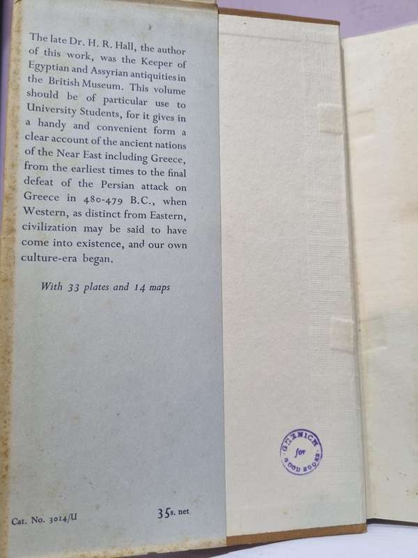 The Ancient History of the Near East - H R Hall