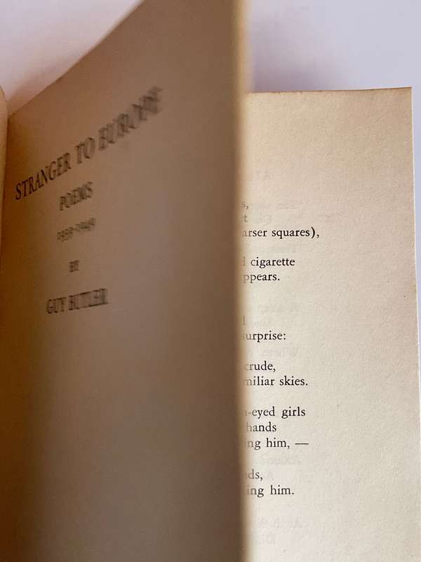 Guy Butler Stranger to Europe Poems First Edition