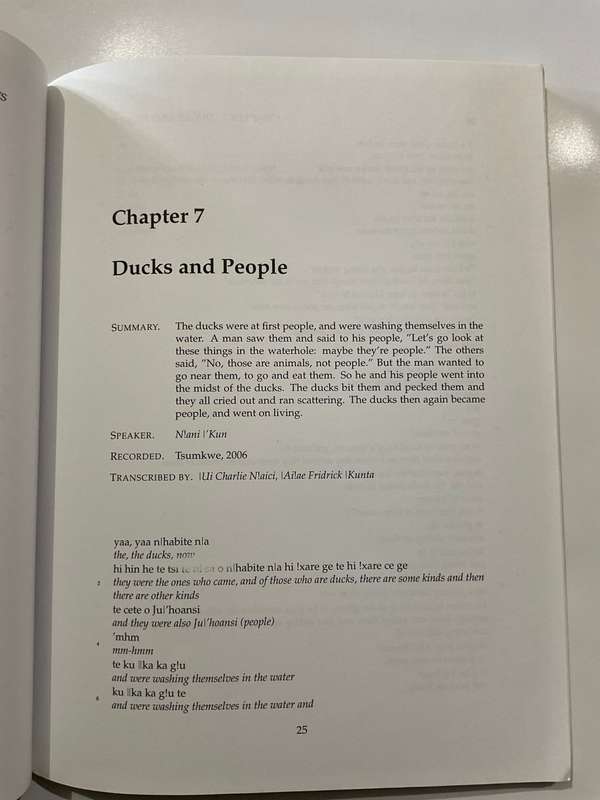Ju|`hoan Folktales: Transcriptions and English Translations: A Literacy Primer | Namibia