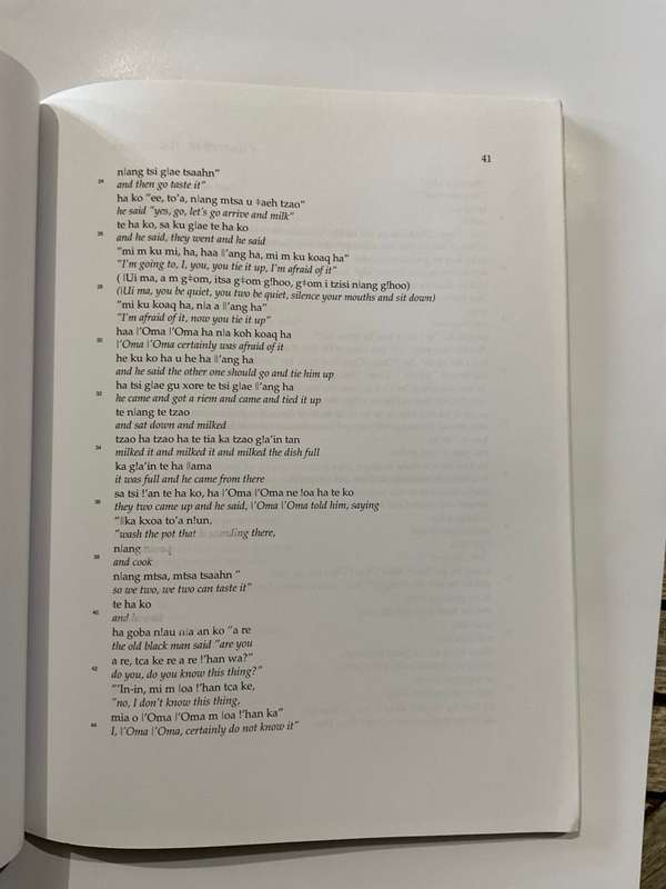 Ju|`hoan Folktales: Transcriptions and English Translations: A Literacy Primer | Namibia
