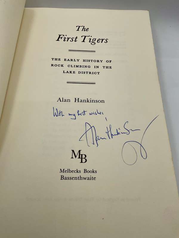The First Tigers by Alan Hankinson Signed | The Early History of Rock Climbing in the Lake District