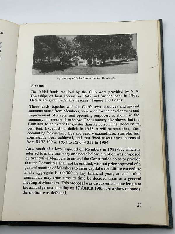 The Bryanston Country Club History 1948 - 1984