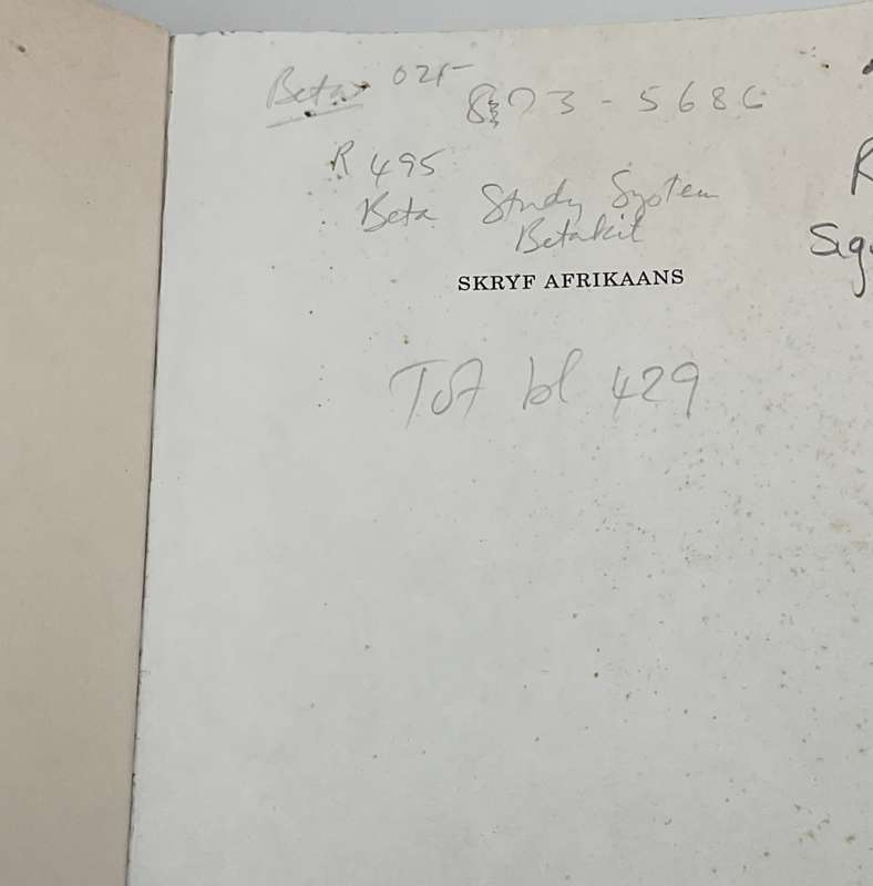 Skryf Afrikaans Van A Tot Z - Die Essensiele Gids ~ Dalene Muller | Signed +Funeral Notice