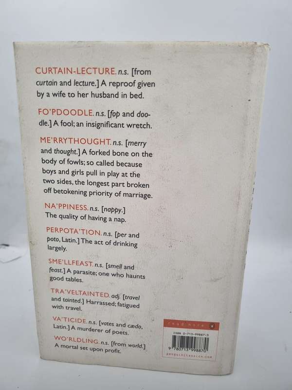 Dr Johnson`s Dictionary - David Crystals | An Anthology | Entertaining and Historically Stimulating