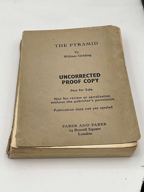 William Golding The Pyramid | Uncorrected Proof Copy 1967