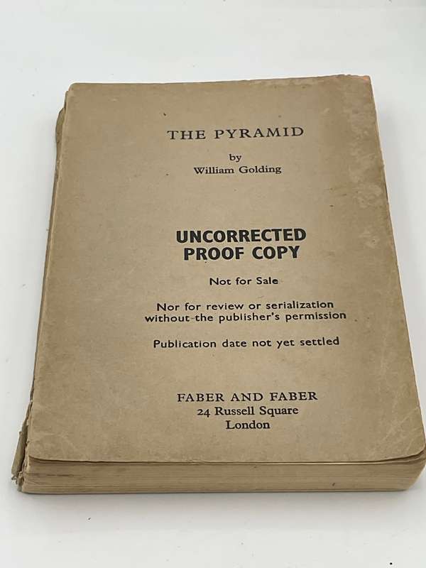 William Golding The Pyramid | Uncorrected Proof Copy 1967