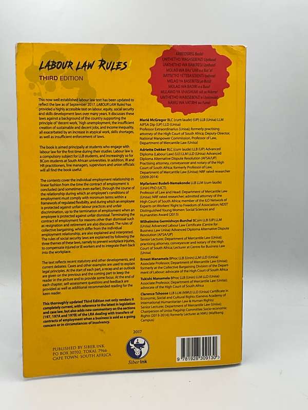 LABOUR LAW RULES 3rd Edition