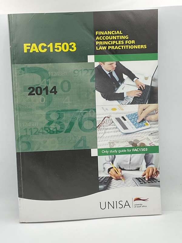 FAC1503  Financial Accounting Principles for Law Practitioner UNISA
