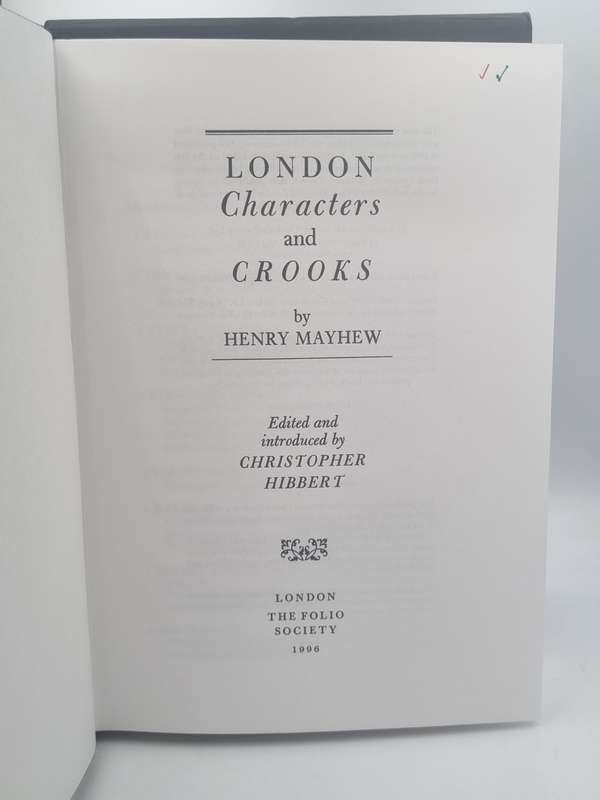 London Characters and Crooks - Henry Mayhew  | Folio Society