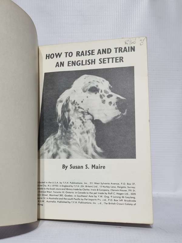 How to Raise and Train an English Setter - Susan S Maire
