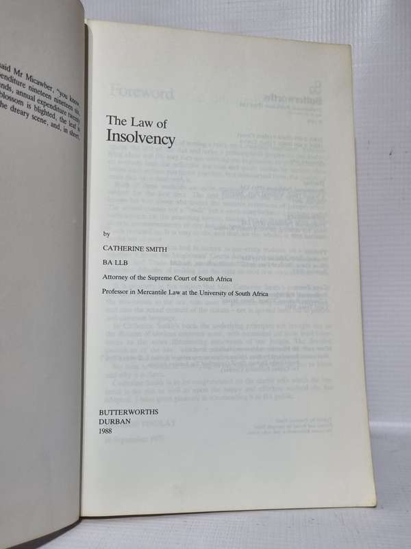 The Law of Insolvency - Catherine Smith | Third Edition
