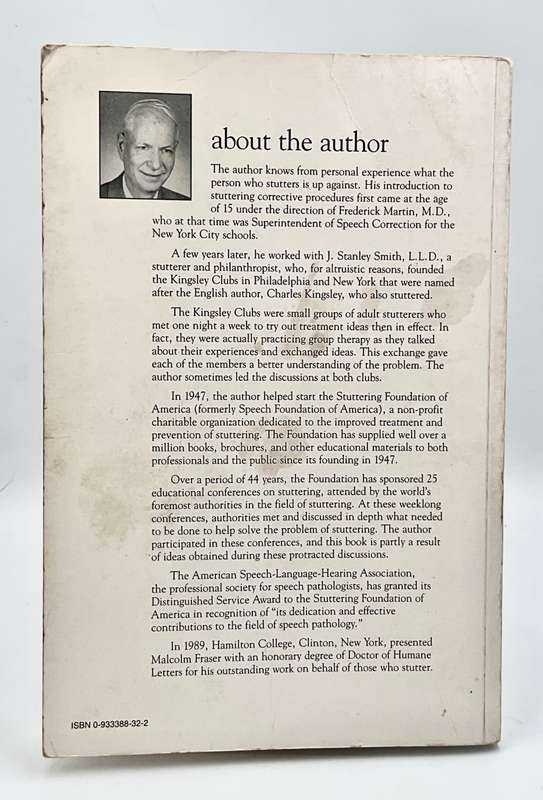 Self Therapy for the Stutterer by Malcolm Frawer ~ Speech Foundation of America, Publication No. 12