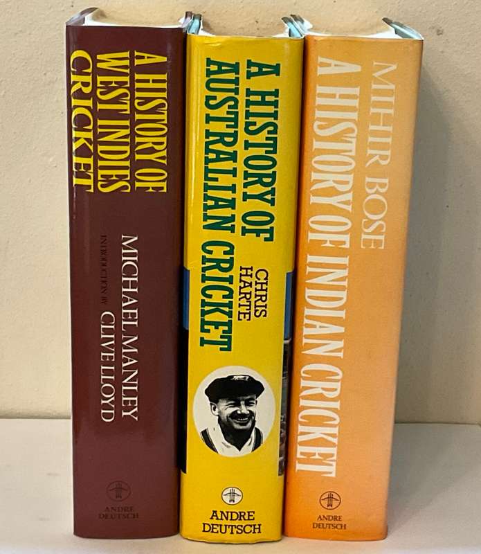 A History Of Australian, Indian and West Indies Cricket - 3 Volumes