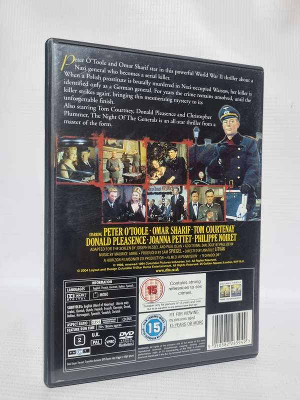 The Night of the Generals DVD - Peter O`Toole & Omar Sharif