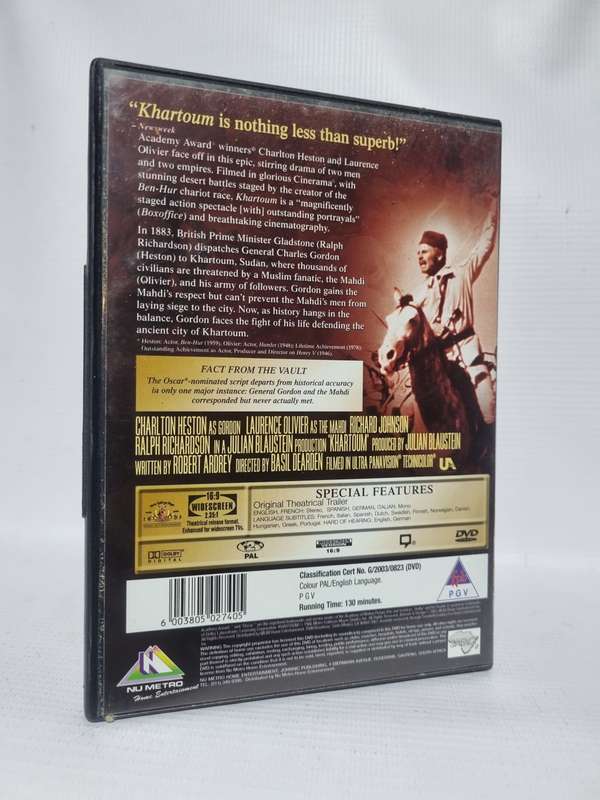 KHARTOUM DVD with Charlton Heston, Laurence Olivier, Richard Johnson and Ralph Richardson