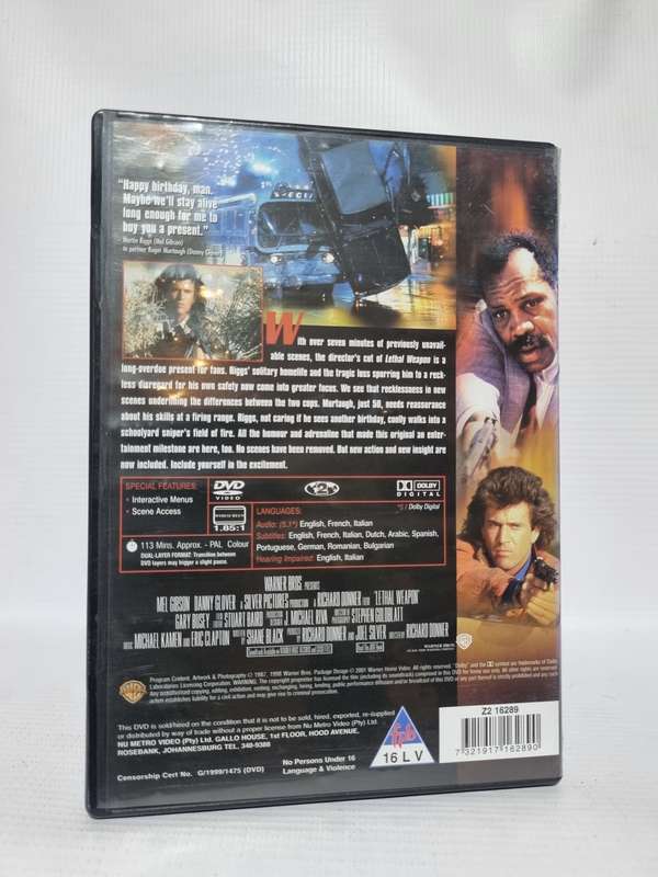 Lethal Weapon-DVD-Mel Gibson, Danny Glover