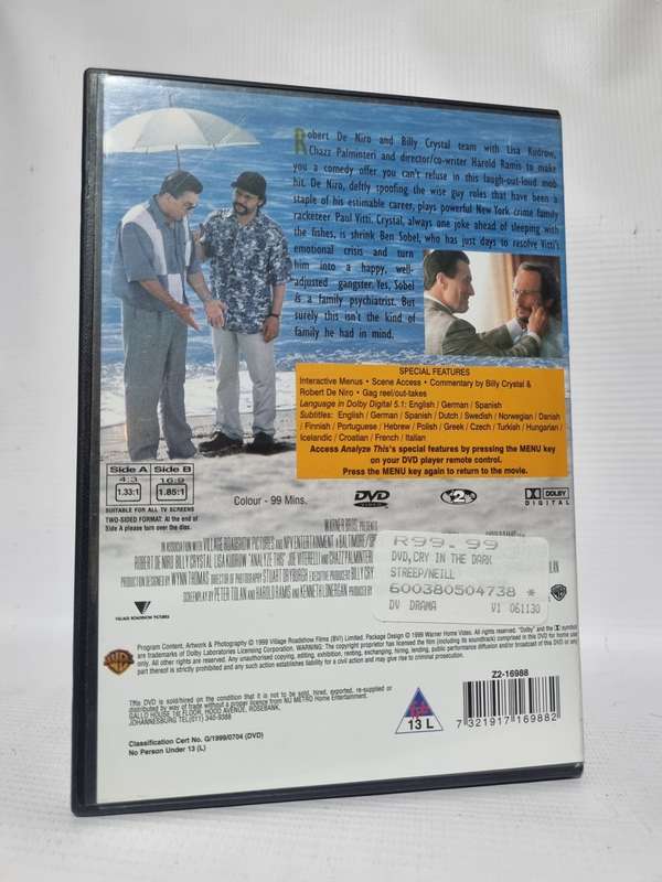 Analyze This-DVD-Robert DeNiro, Billy Crystal