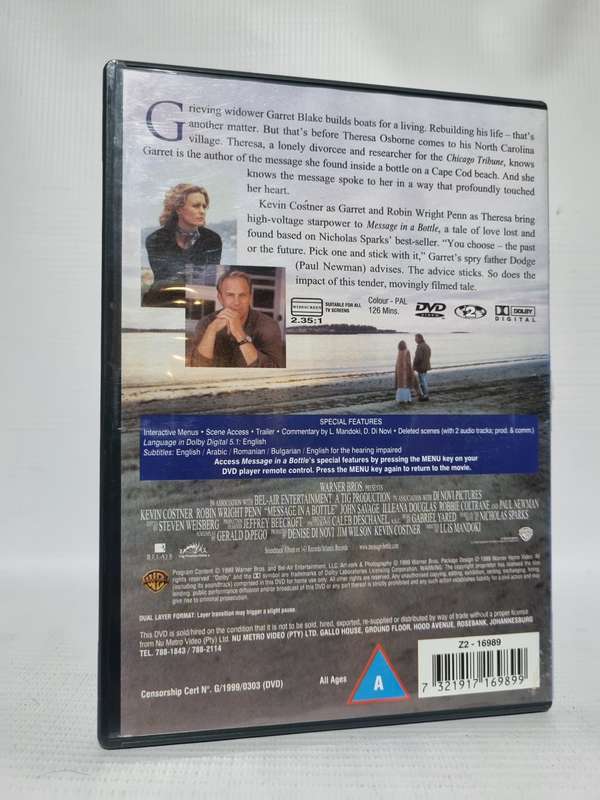 Message in a Bottle-DVD-Kevin Costner, Robin Wright Penn, Paul Newman