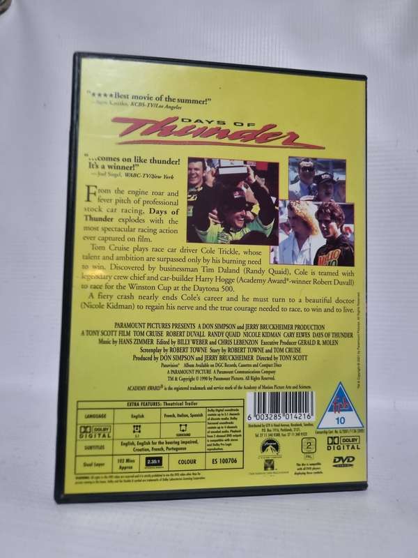 Days of Thunder-DVD-Tom Cruise