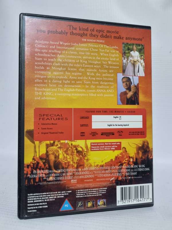 Anna and the King DVD - Jodie Foster & Chow Yun-Fat