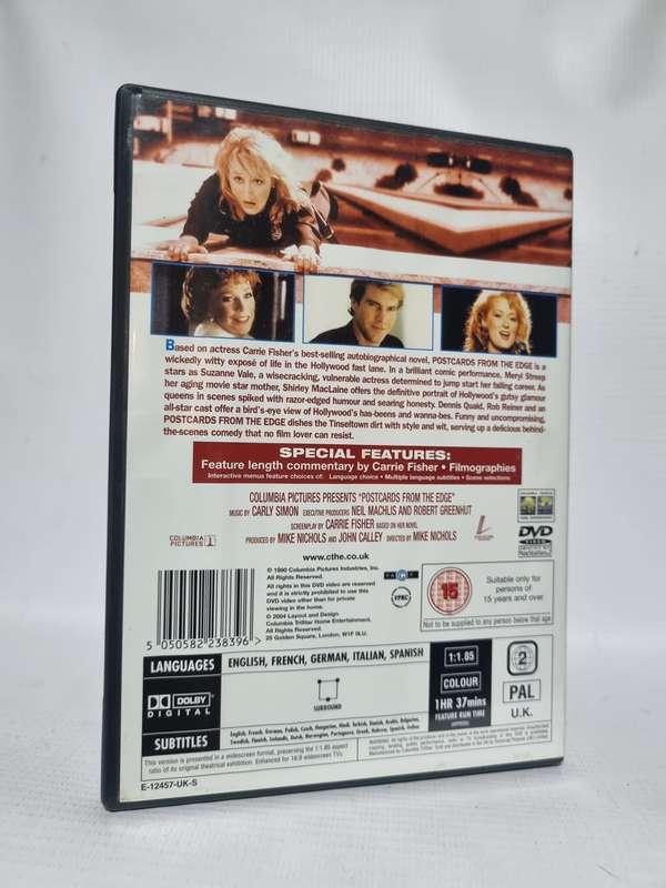 Postcards from The Edge DVD-Meryl Streep, Shirley MacLaine & Dennis Quaid