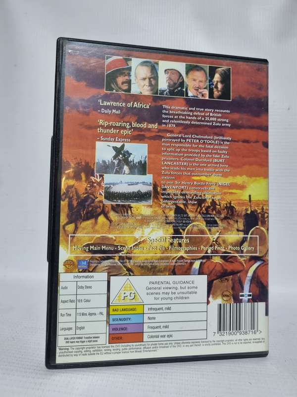 Zulu Dawn DVD - Burt Lancaster, Peter O`Toole & Simon Ward