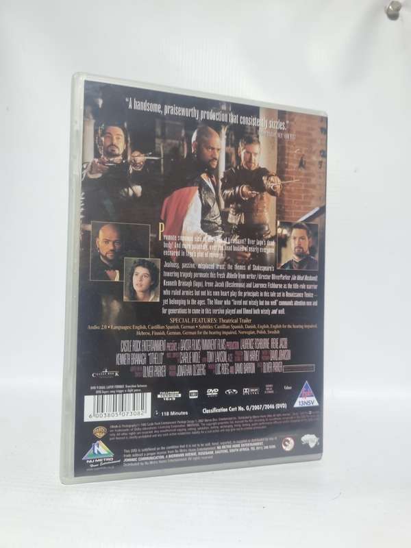Othello DVD - Laurence Fishburne, Irene Jacob & Kenneth Branagh