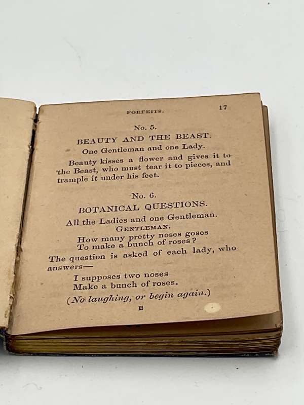 Fun, And Flirtation, Forfeits | 1866 Booklet for Evening Amusement