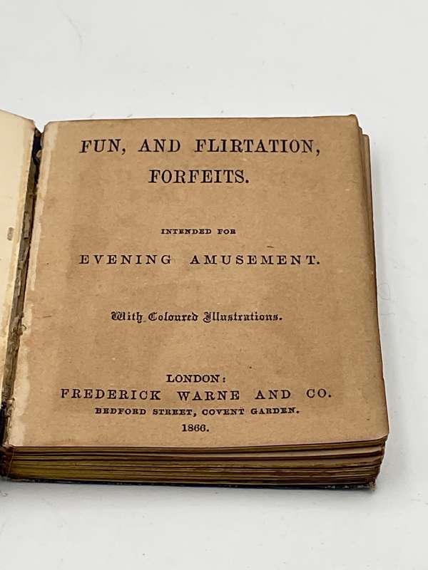 Fun, And Flirtation, Forfeits | 1866 Booklet for Evening Amusement
