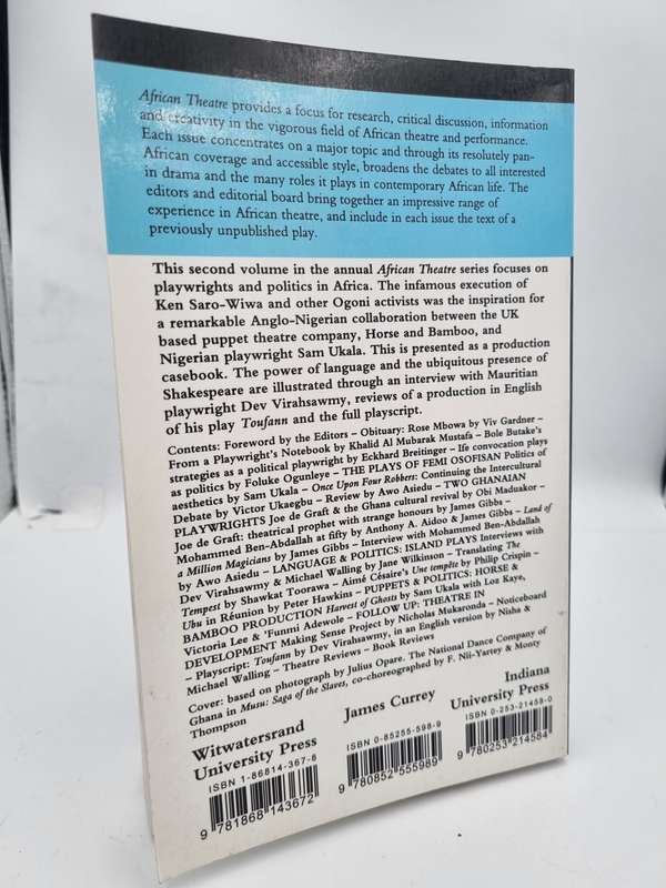 African Theatre: Playwrights and Politics - Martin Bonham | Wits Univ Press 2001 Scarce