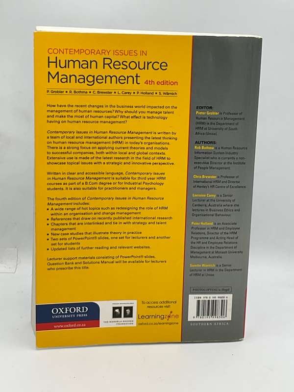 Contemporary Issues in Human Resource Management 4th Edition
