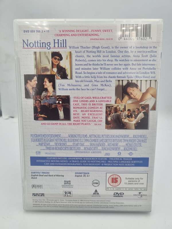 Notting Hill DVD - Julia Roberts & Hugh Grant
