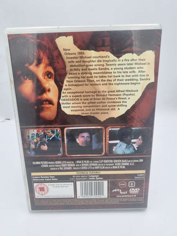 Obsession DVD - John Lithgow, Cliff Robertson & Genevieve Bujold
