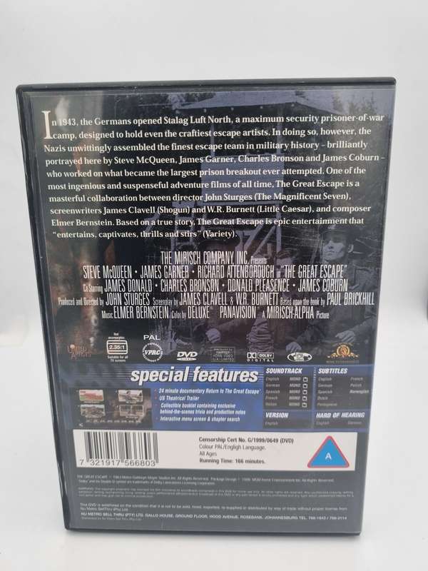The Great Escape DVD - Steve McQueen