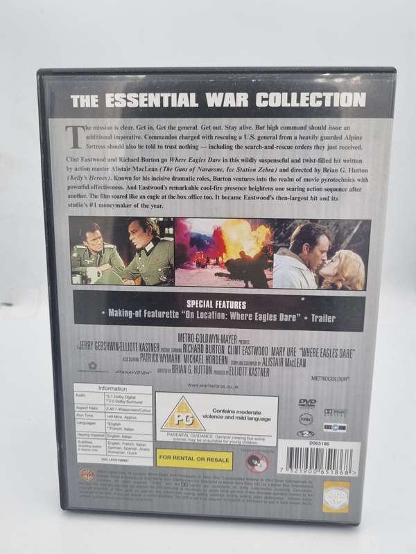 Where Eagles Dare DVD - Richard Burton, Clint Eastwood & Mary Ure