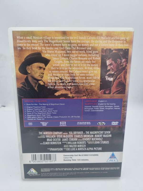 The Magnificent Seven DVD - Yul Brynner, Eli Wallach and Steve McQueen