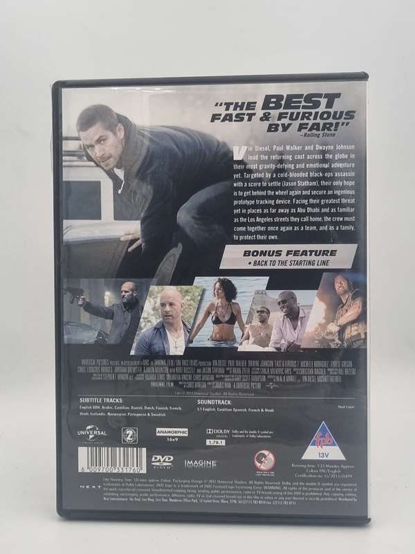Fast & Furious 7 DVD - Vin Diesel