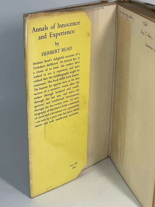 Annals Of Innocence And Experience by Herbert Read 1940 First Edition