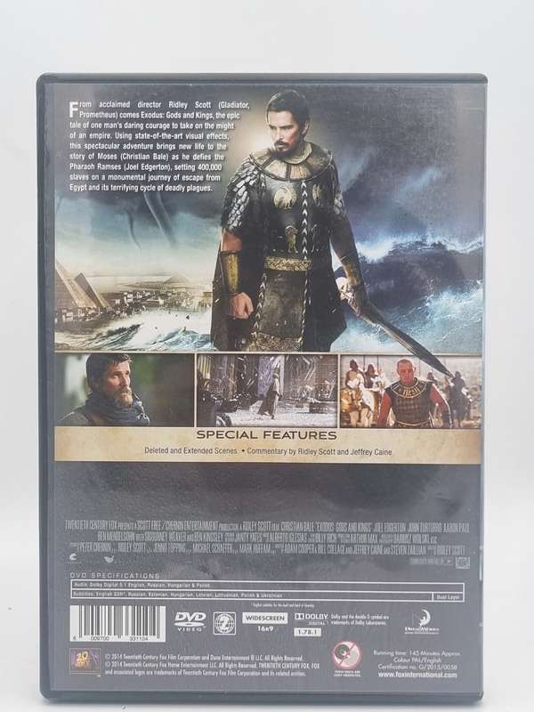 Exodus Gods and Kings DVD - Christian Bale