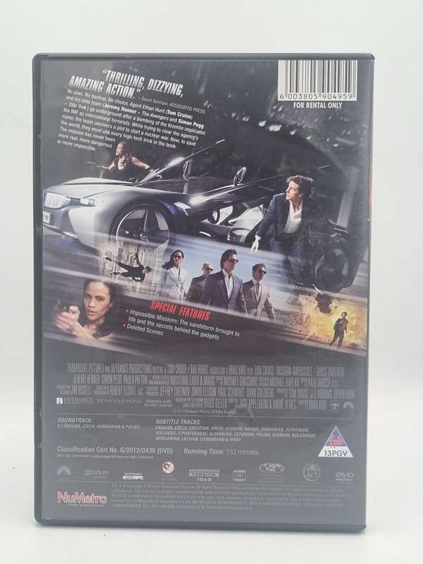 Mission Impossible Ghost Protocol DVD - Tom Cruise