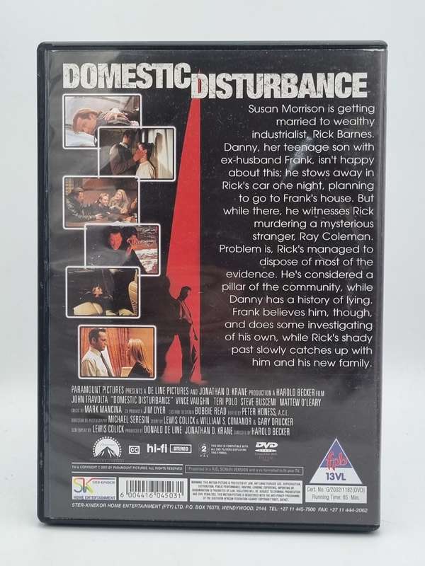 Domestic Disturbance DVD - John Travolta