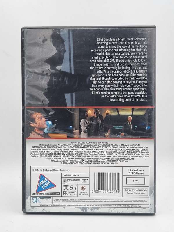 13 Sins DVD