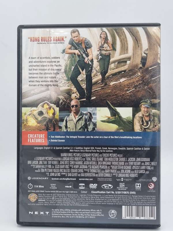 KONG Skull Island DVD - Tom Hiddleston