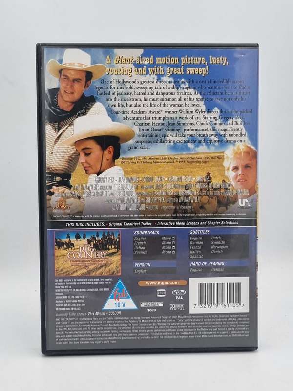 The Big Country DVD - Gregory Peck